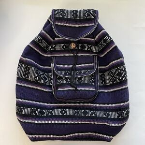 Öland Outdoors Baja Aztec Mexican Blanket Backpack Knapsack
